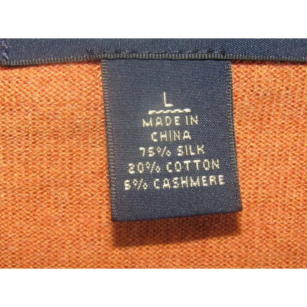 Banana‎ Republic Luxury Blend V Neck Sweater Orange Size L